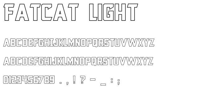 Fatcat Light font